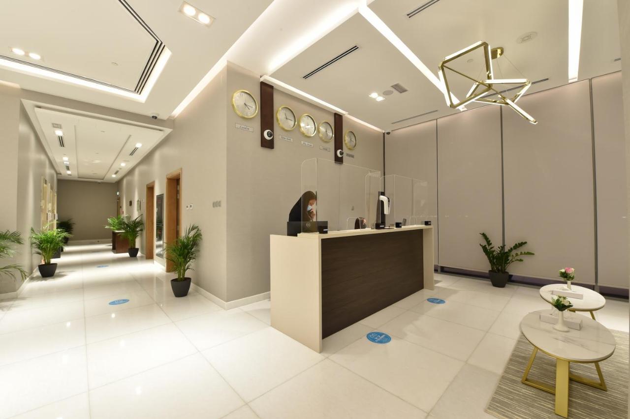 Saray Deluxe Hotel Apartments Abu Dhabi Buitenkant foto 3D rendering of a hospital reception